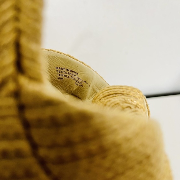 Michael Kors size 10 Benji Denim Platform Wedge Sandals Natural Color Boho - Picture 12 of 12